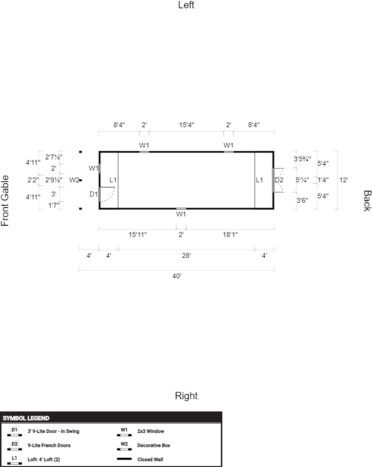 Lofted Barn Cabin 12x40 - Image 2