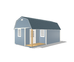 Lofted Corner Porch Cabin 12x20