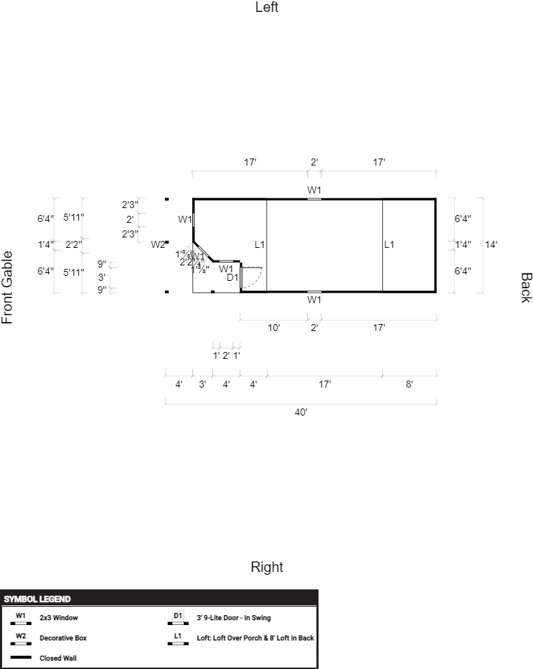 Deluxe Lofted Barn Cabin 14x40 - Image 2