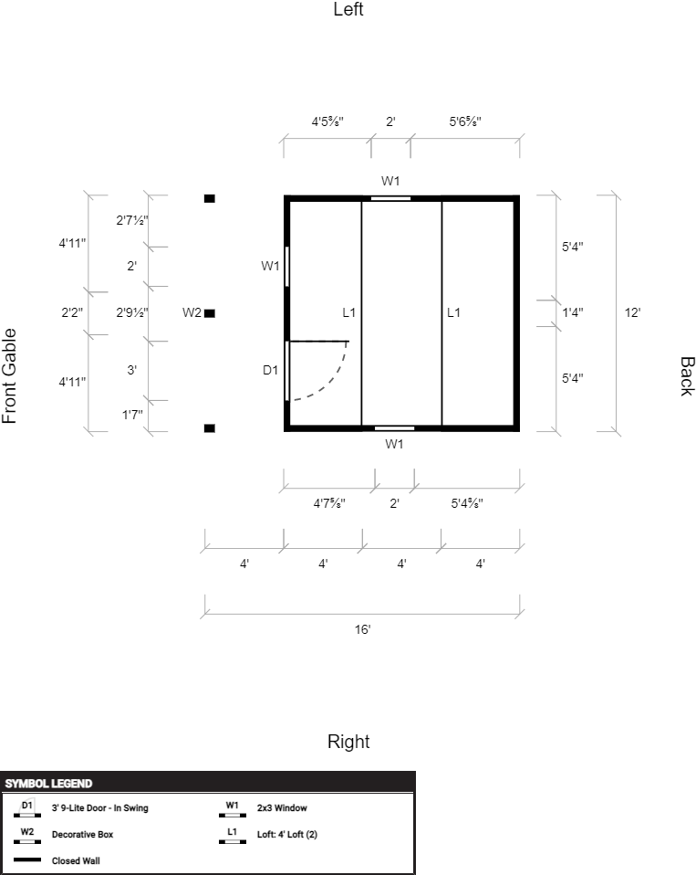 Lofted Barn Cabin 12x16 - Image 2