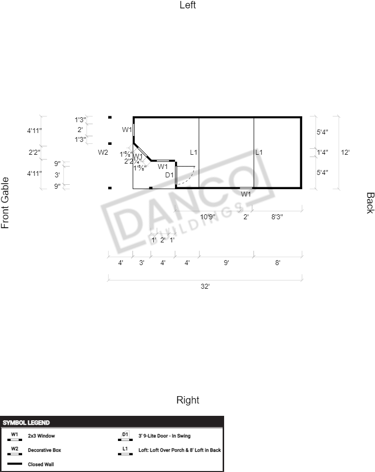 Deluxe Lofted Barn Cabin 12x32 - Image 2