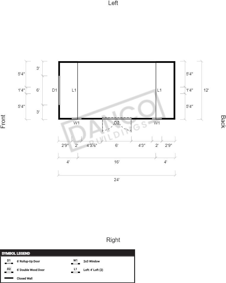 Side Lofted Barn 12x24 - Image 2