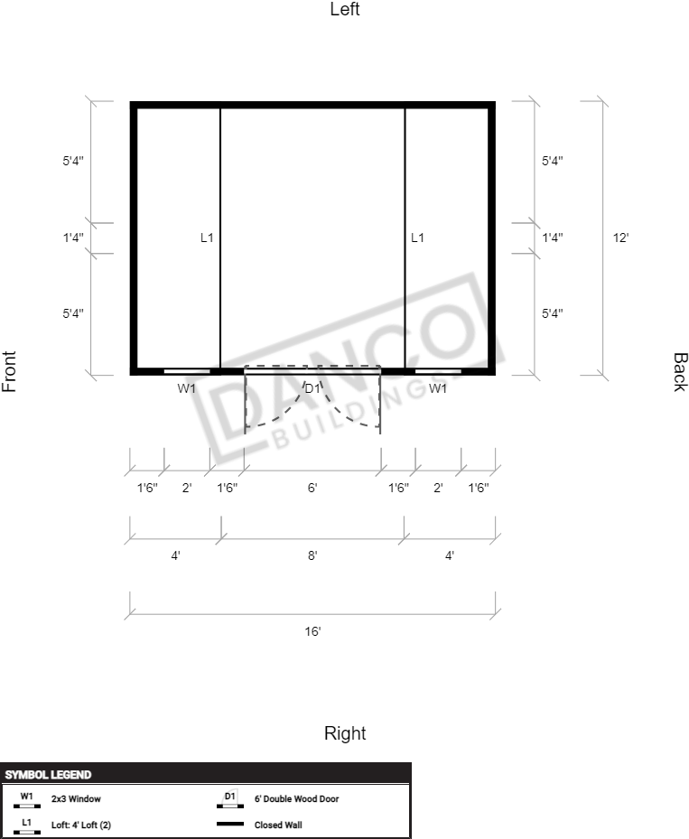 Side Lofted Barn 12x16 - Image 2
