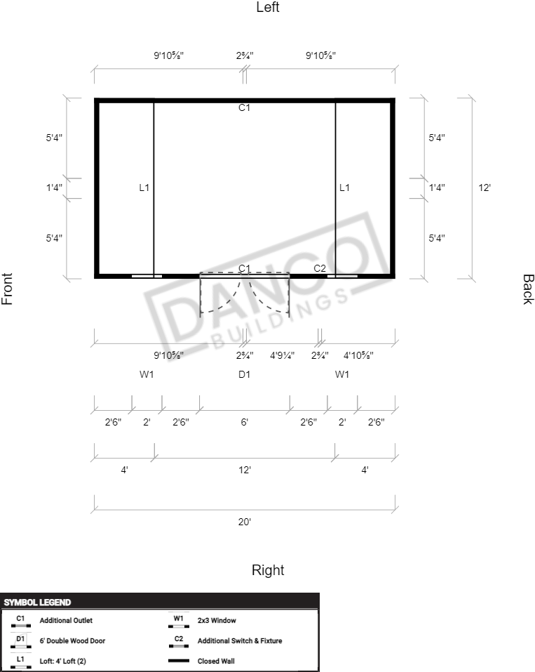 Side Lofted Barn 12x20 - Image 2