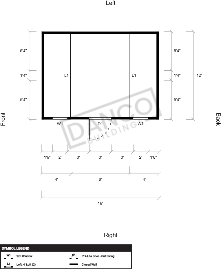 Side Lofted Barn 12x16 - Image 2