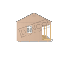Side Porch Cabin 14x24 - Image 6
