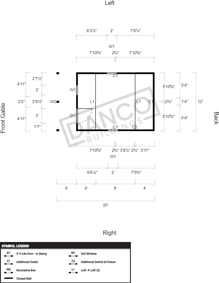 Lofted Barn Cabin 12x20 - Image 2