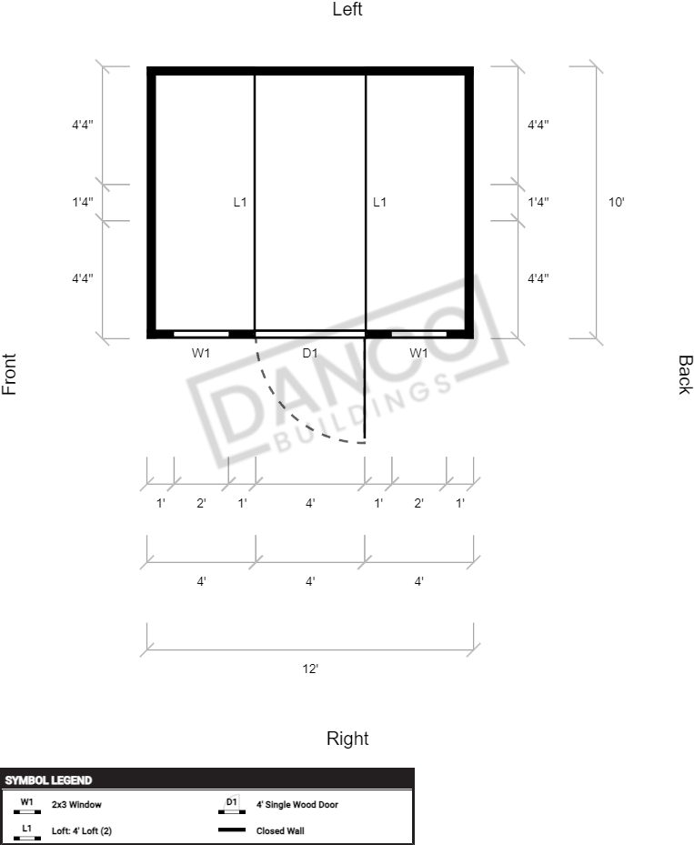 Side Lofted Barn 10x12 - Image 2