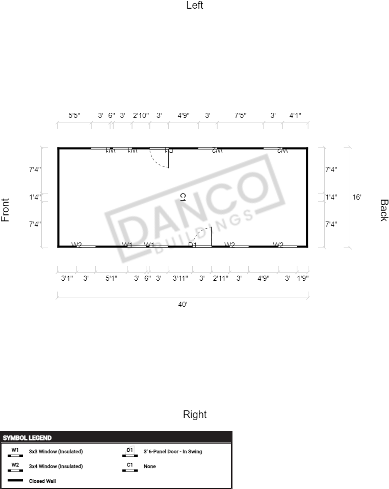 Side Garden Shed 16x40 - Image 2