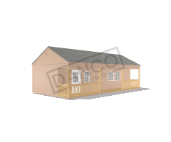 Corner Porch Cabin 16x32