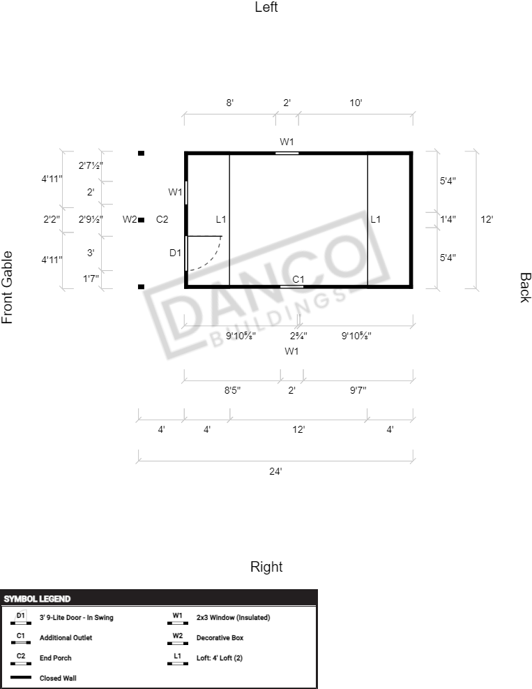 Lofted Barn Cabin 12x24 - Image 2