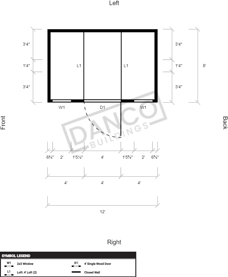 Side Lofted Barn 8x12 - Image 2