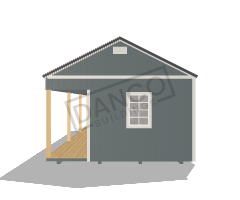 Center Porch Cabin 14x28 - Image 5