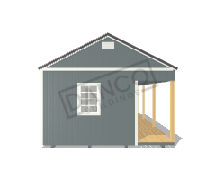 Center Porch Cabin 14x28 - Image 6