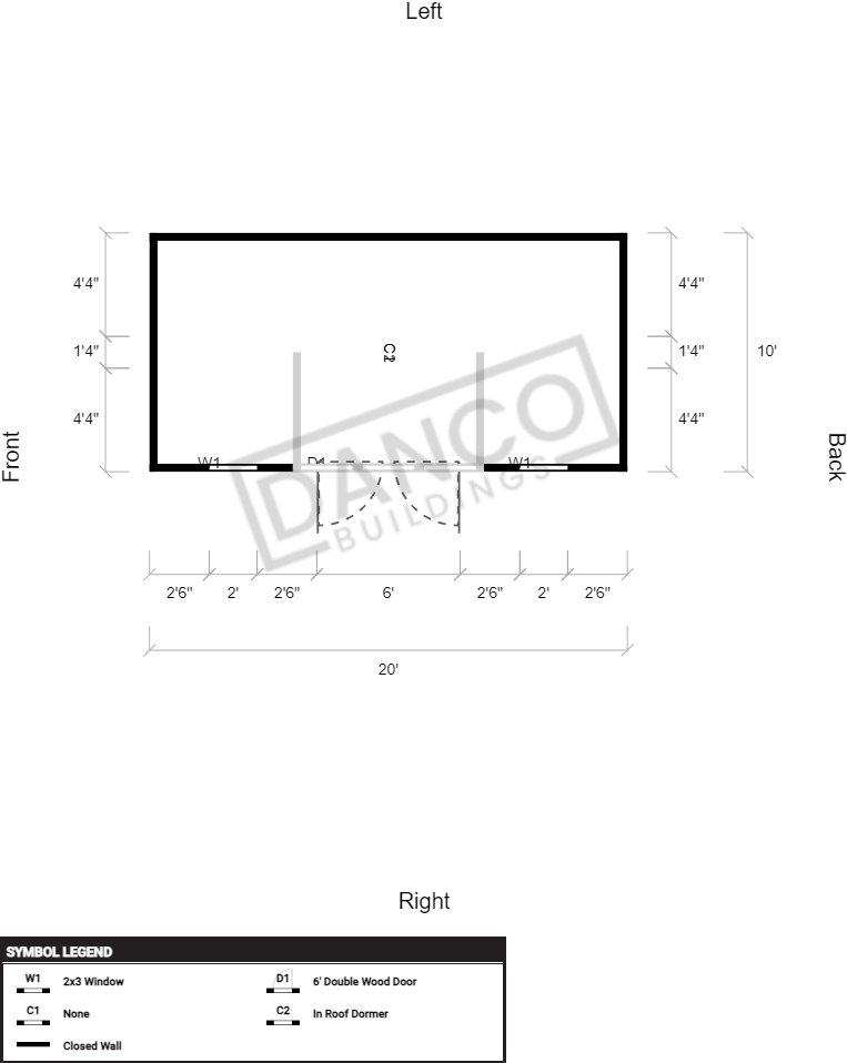 Dormer Shed 10x20 /231403 - Image 2