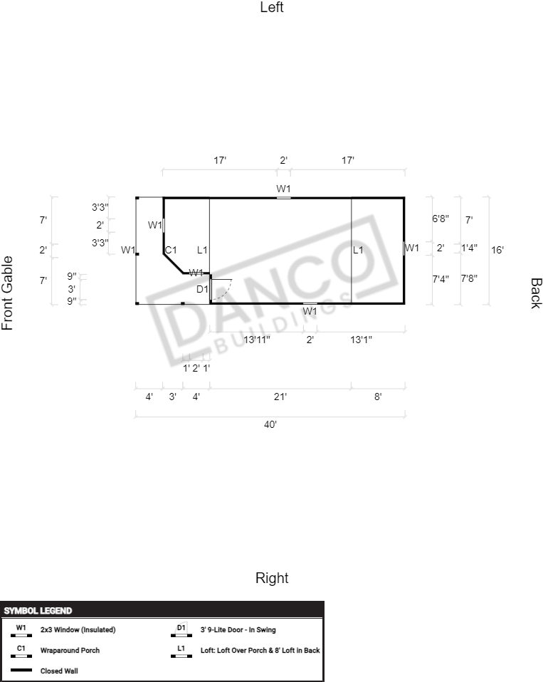 Deluxe Lofted Barn Cabin 20X50 - Image 2