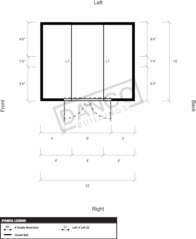 premium metal side lofted barn 10x12 - Image 2