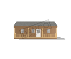 Side Porch Cabin 14x28 - Image 3