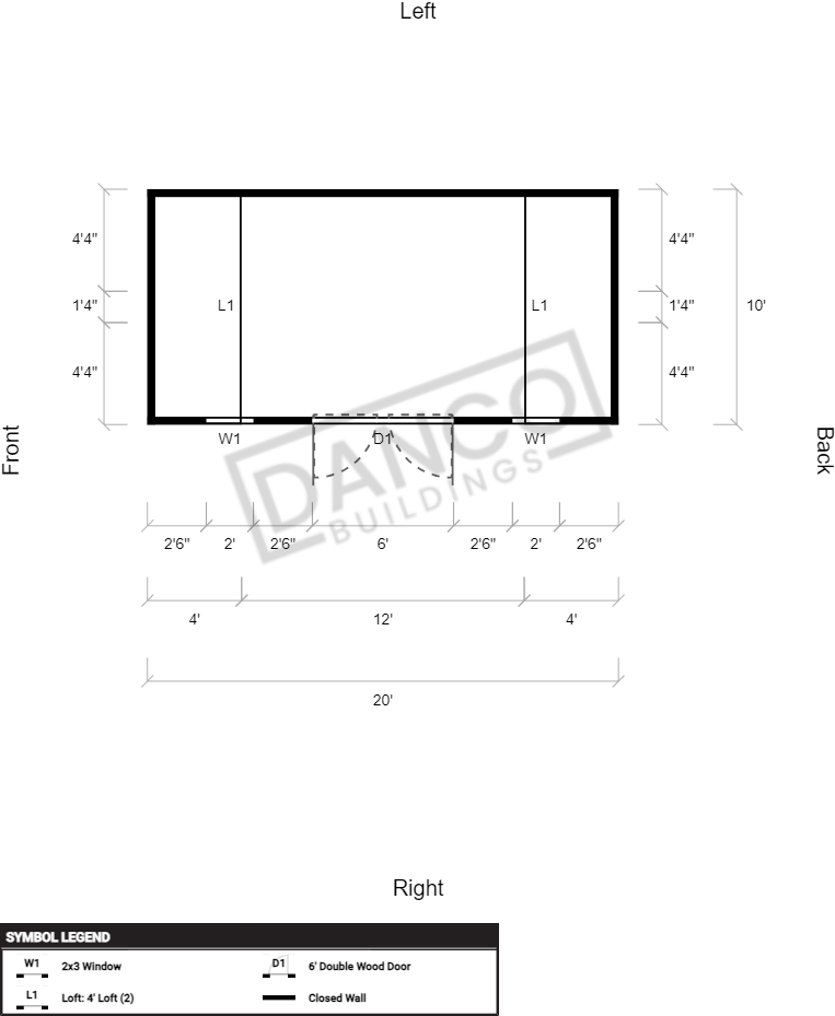 Side Lofted Barn 10x20/231456 - Image 2