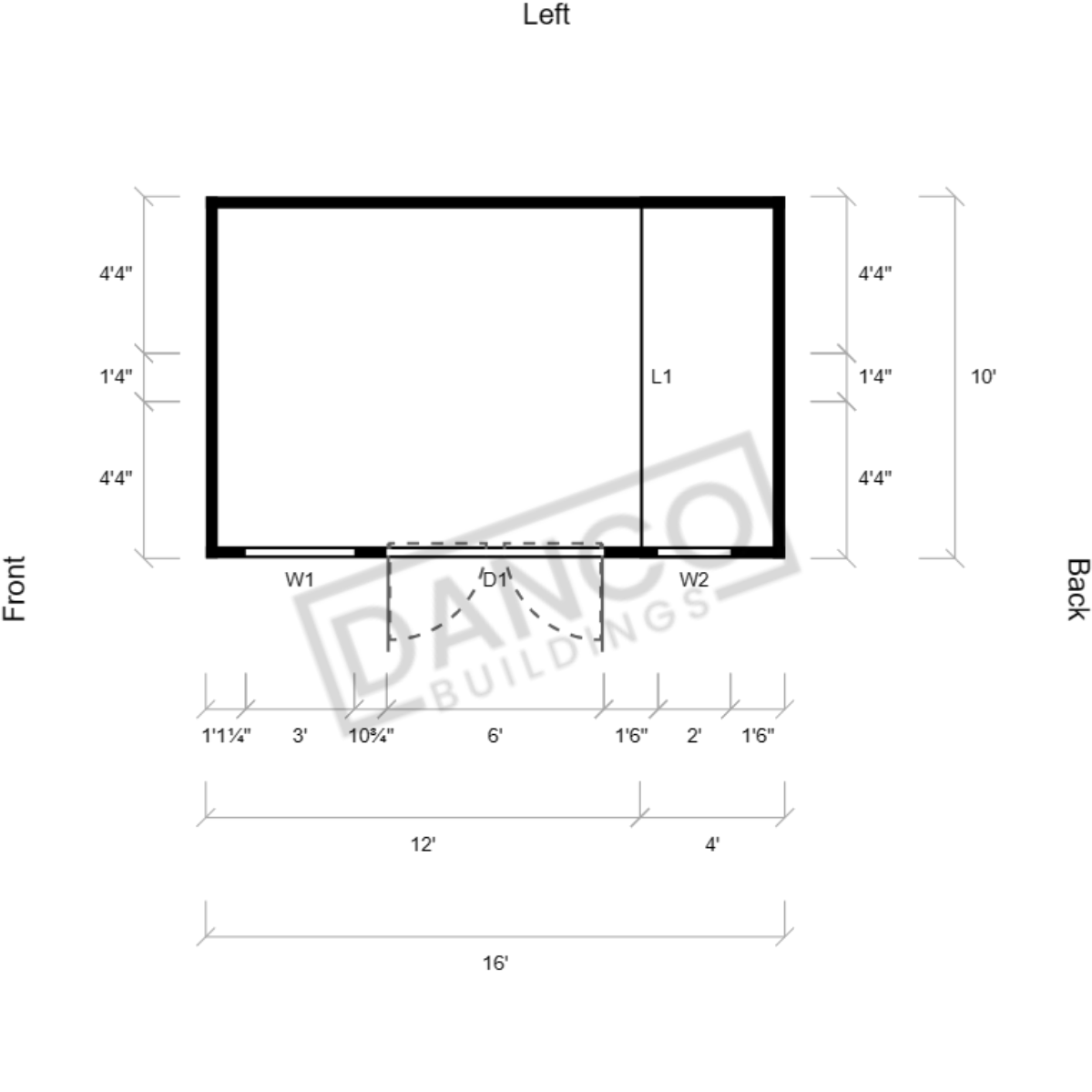 Side Lofted Barn 10x16 - Image 2