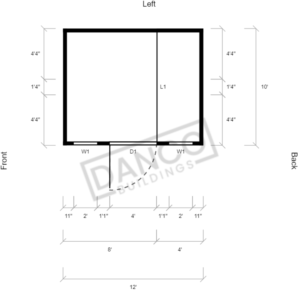 Side Lofted Barn 10x12 - Image 2
