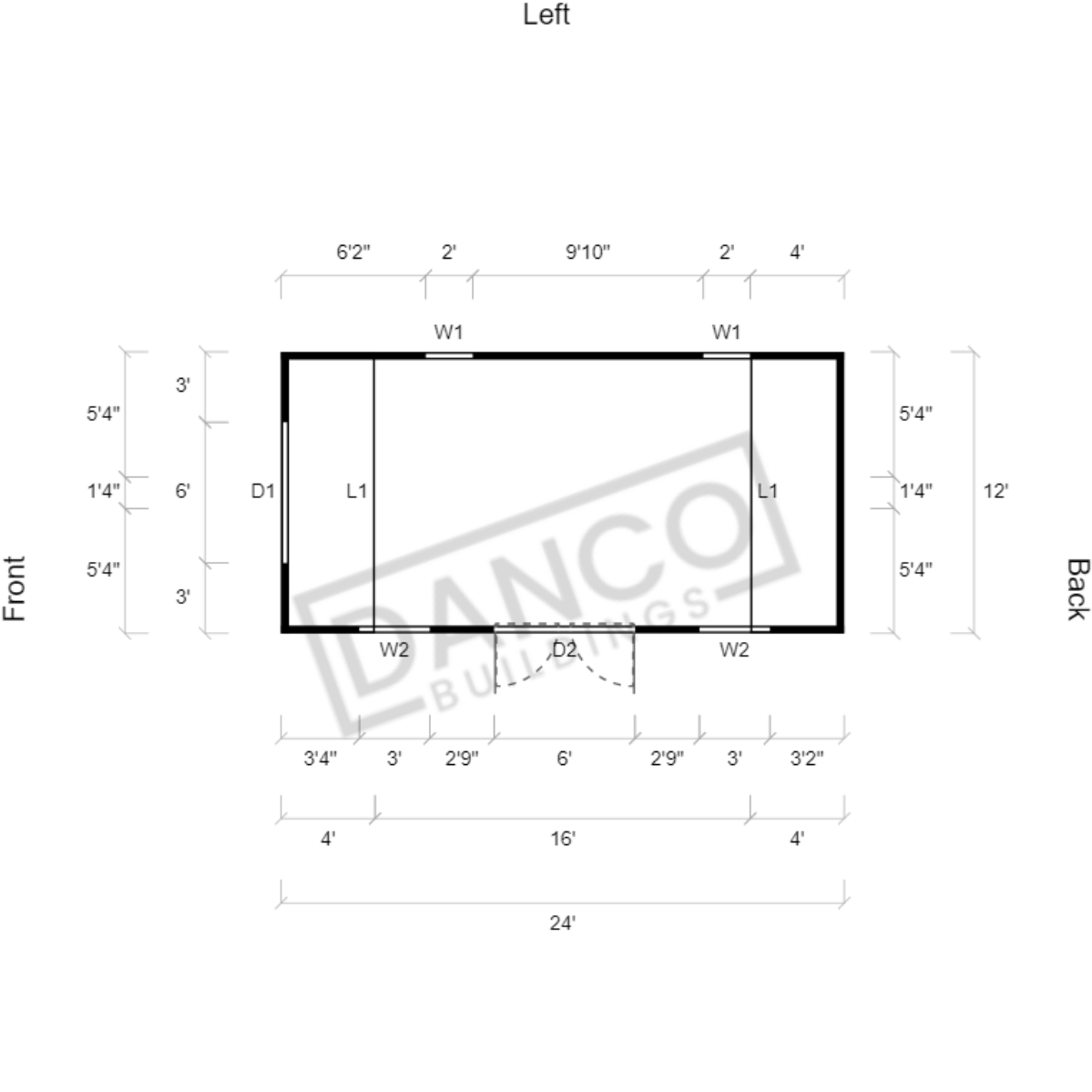 Side Lofted Barn 12x24 - Image 2