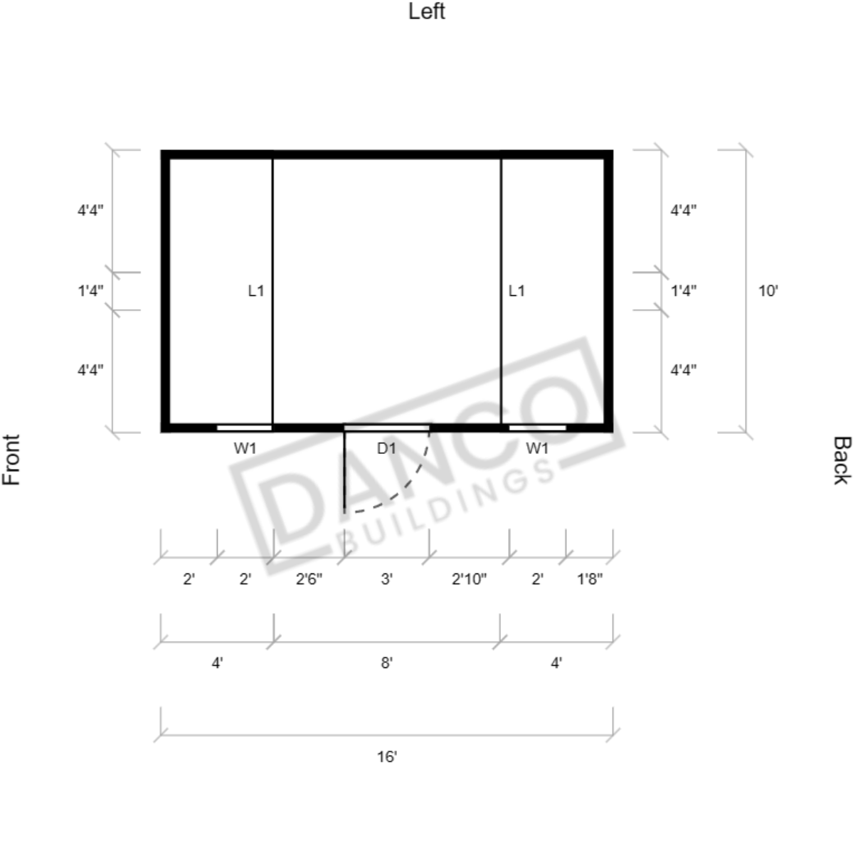 Side Lofted Barn 10x16 - Image 2