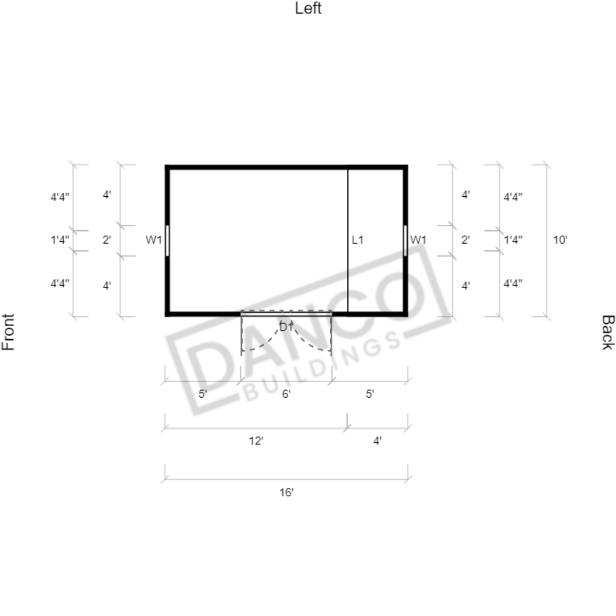Side Lofted Barn 10x16 - Image 2