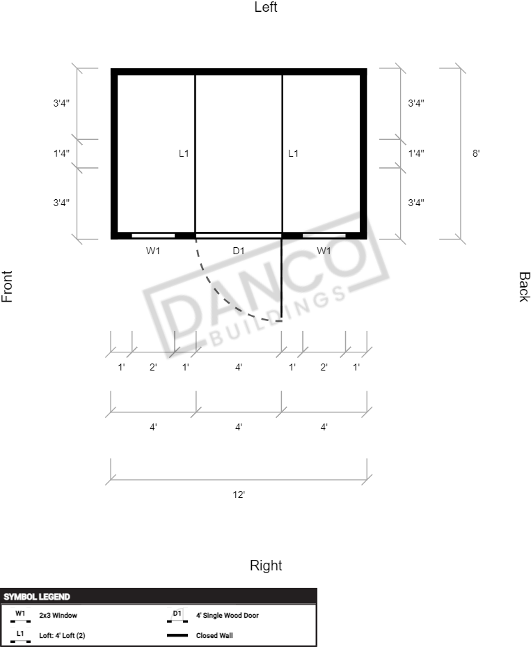 Side Lofted Barn 8x12/231464 - Image 2