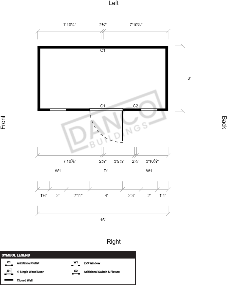 Economy Garden Shed 8x16 - Image 2