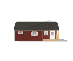 Corner Porch Lofted Barn Cabin 16x28 - Image 3