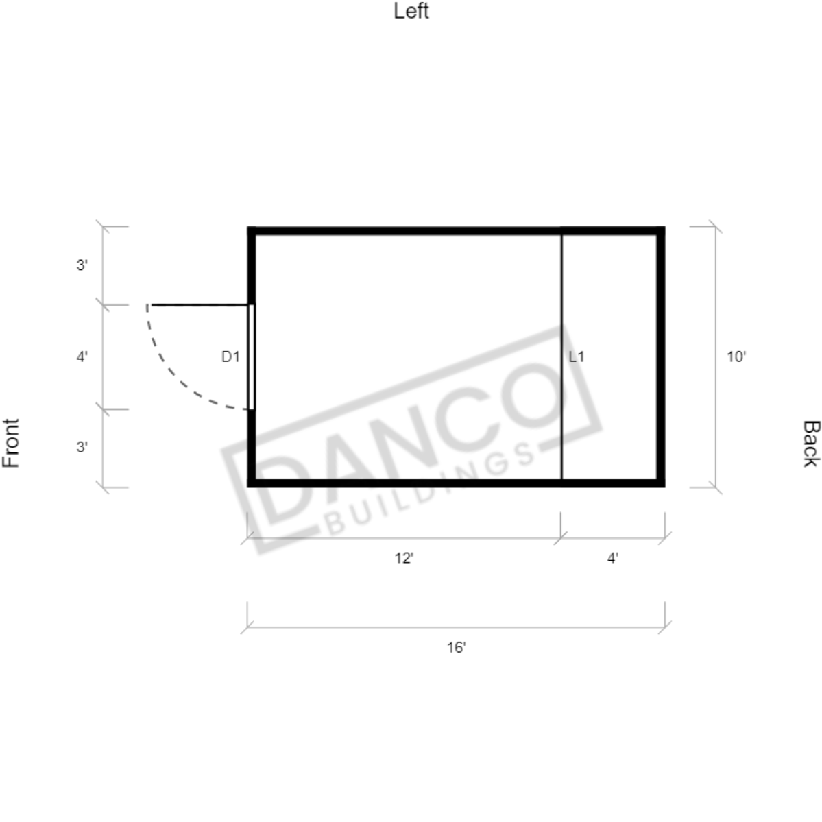 Extra Economy Lofted Barn 10x16/231573 - Image 2