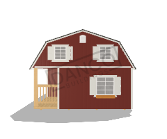 Corner Porch Lofted Barn Cabin 16x28 - Image 5