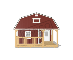 Wraparound Porch Lofted Barn Cabin 16x50 - Image 6