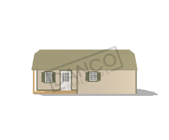 Corner Porch Lofted Barn Cabin 16x28 - Image 3