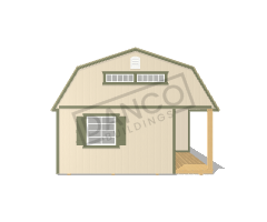 Corner Porch Lofted Barn Cabin 16x28 - Image 6