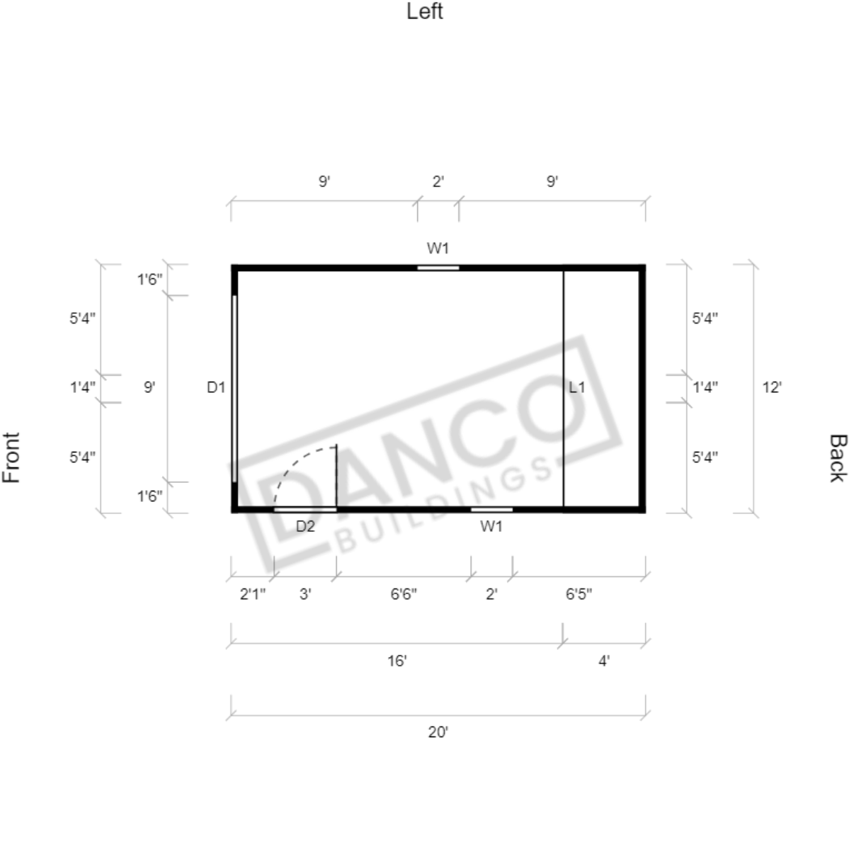 Lofted Barn Garage 12x20/231535 - Image 2