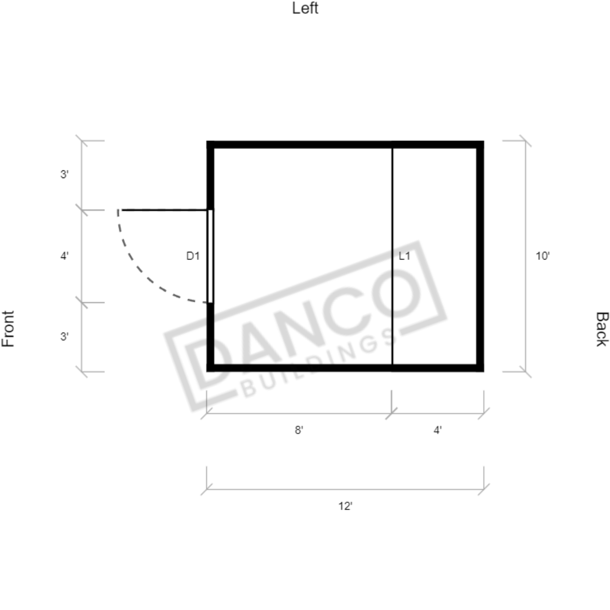 Extra Economy Lofted Barn 10x12 - Image 2