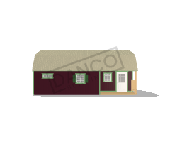 Corner Porch Lofted Barn Cabin 16x28 - Image 3