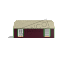 Corner Porch Lofted Barn Cabin 16x28 - Image 4