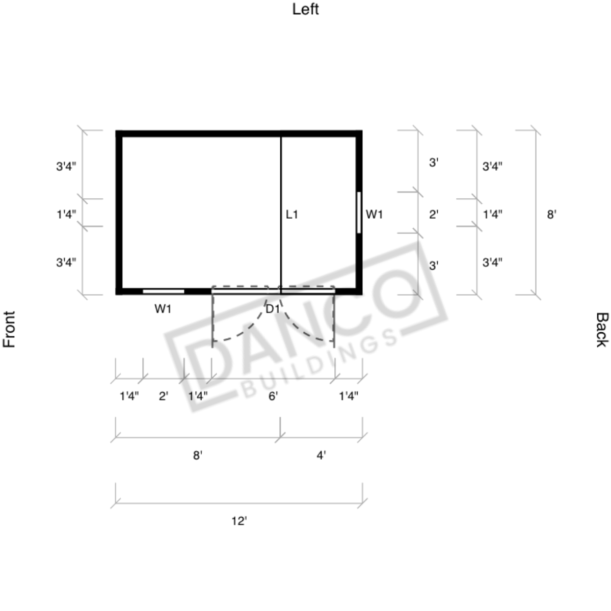 Side Lofted Barn 8x12 - Image 2
