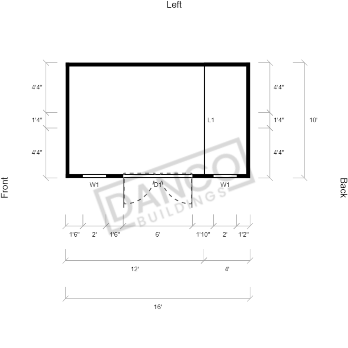 Side Lofted Barn 10x16 - Image 2