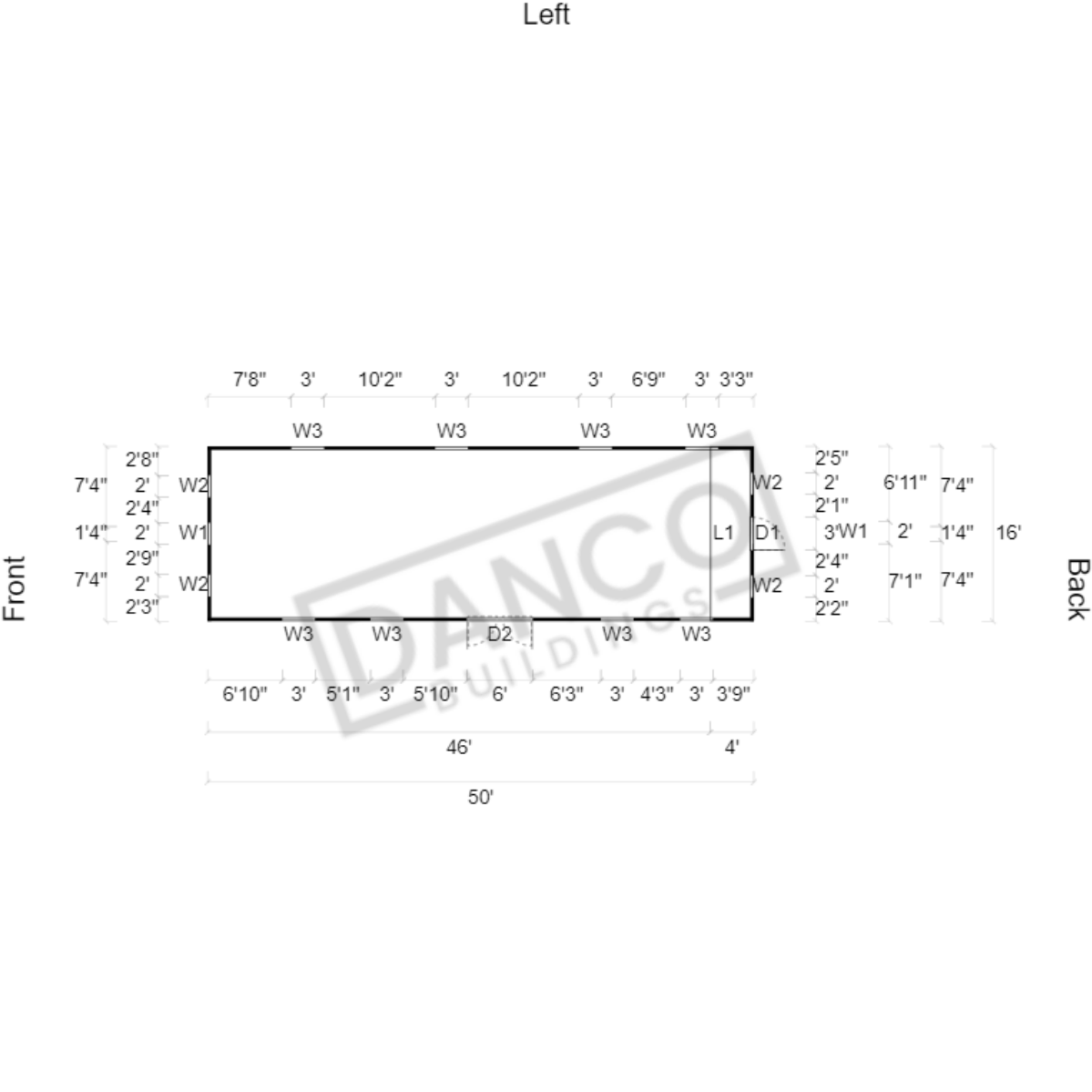 Side Lofted Barn 16x50 - Image 2
