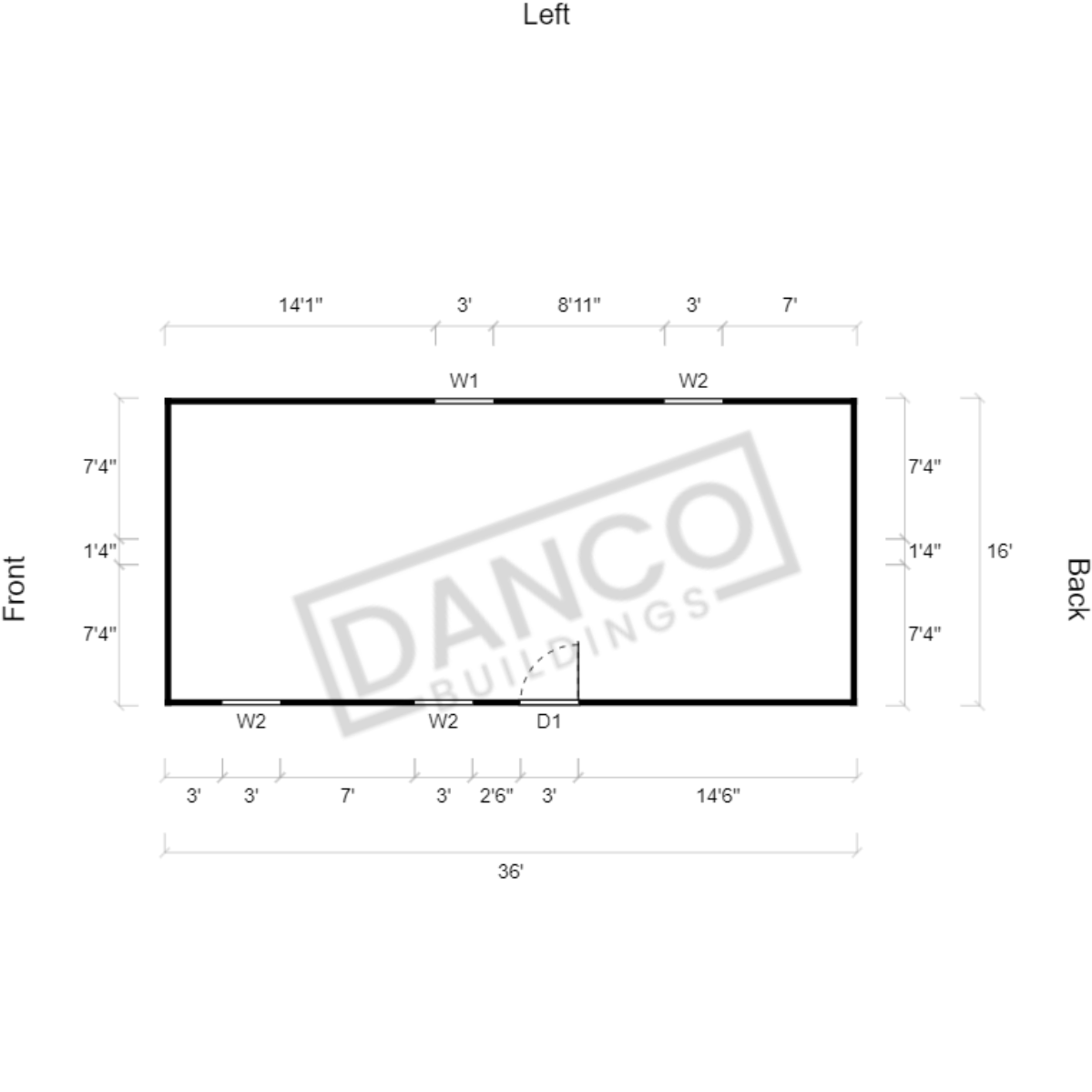 Garden Shed 16x36/231590 - Image 2