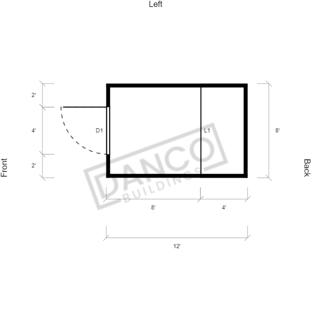 Extra Economy Lofted Barn 8x12 - Image 2