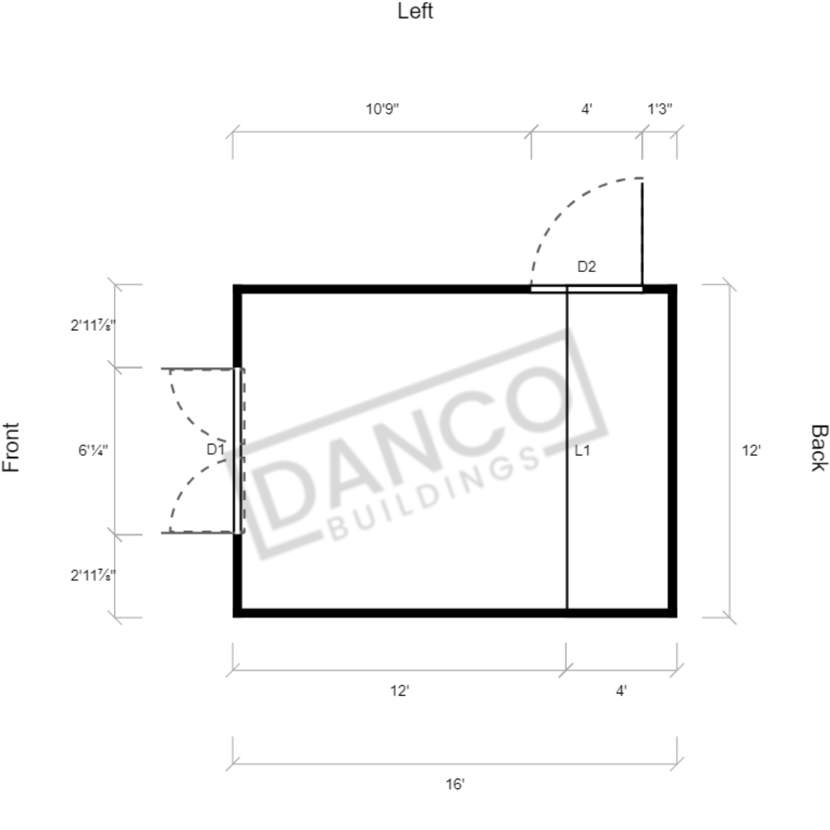 Extra Economy Lofted Barn 12x16 - Image 2
