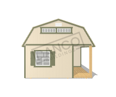 Corner Porch Lofted Barn Cabin 14x28 - Image 6