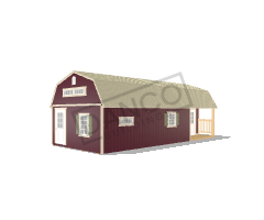 Corner Porch Lofted Barn Cabin 14x32