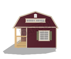Corner Porch Lofted Barn Cabin 14x32 - Image 5