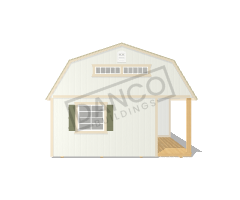 Corner Porch Lofted Barn Cabin 16x28 - Image 6